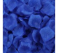Haobase 2000 petali di rosa artificiali, petali di rosa finti per San Valentino, proposte, matrimoni, decorazione da spargere sulla tavola (blu scuro)
