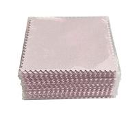 Haobase 50 pezzi panno per la pulizia dei gioielli per argento Sterling oro platino (rosa)