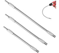 HAOBIN 3 pezzi Prolunga Flessibile per Trapano e Avvitatore 150mm/200mm/300mm 1/4" Prolunga Trapano Flessibile Estensione flessibile del cacciavite,flessibile drill bit staffa per albero drilling rig