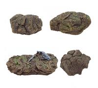 HAOBIN 4 pezzi Mini Rocce Simulate Rocce Modello Miniatura Rocce Trenoper Modellini di Treni Rocce da giardino in miniatura per la deco di giardini delle fate in miniatura,per paesaggio in miniatura