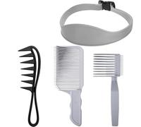 HAOBIN 4 pezzi Sfumatura Capelli Uomo Pettine di Posizionamento Curvo Pettine da parrucchiere Pettine Capelli Pettine da barbiere,per acconciature professionali o fatte in casa (Grigio A)