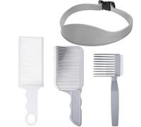 HAOBIN 4 pezzi Sfumatura Capelli Uomo Pettine di Posizionamento Curvo Pettine da parrucchiere Pettine Capelli Pettine da barbiere,per acconciature professionali o fatte in casa
