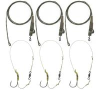 HAOBIN 6 pezzi Attrezzatura da Pesca Leader Clips Carp pesca alla carpa linea attrezzatura alla Set di lenze per alla Accessori per la pesca alla carpa (verde)