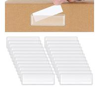 HAOBIN Etichette Adesive Per Mensole Portaetichette Adesive Trasparenti Tasche Trasparenti Per Carte Autoadesive Tasche Adesive Trasparenti Per Scaffale,Cassetta Postale,Armadi Di File,Cassetti (24)