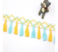 HAOBIN Pom Pom Frangia Trim 4.5 Metri Pom Pom Nastro Frangia Trim Fettuccia Ornamentale Per Cucito Passamaneria Cucito Fai Da Te Abbigliamento Accessori Per Il Cucito Fai Da Te Decorazione (B)