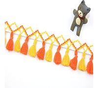 HAOBIN Pom Pom Frangia Trim 4.5 Metri Pom Pom Nastro Frangia Trim Fettuccia Ornamentale Per Cucito Passamaneria Cucito Fai Da Te Abbigliamento Accessori Per Il Cucito Fai Da Te Decorazione (A)