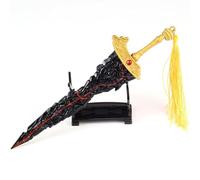 haobook Elden Ring Maliketh's Black Blade Modello 8.7In/22Cm Spada da collezione interamente in metallo con espositore Gioco da collezione Mini decorazione da scrivania