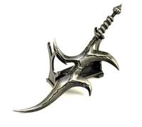 haobook Replica del pugnale dell'assassino del coltello nero con espositore Elden Ring DLC da collezione, interamente in metallo, intagliato (edizione Night of Black Knives)