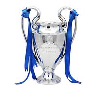haobook Replica Trofeo Campionato di Calcio, Coppa Campione di Lega, Resina Argento Personalizzabile per Tifosi, Ufficio Bar Vetrina, Souvenir Decorazione Mensola,44cm