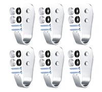 HAOCHEN Set da 6 Ganci per Cappotto, Ganci per Accappatoio, Appendiabiti A Parete, Ganci Appendi per Appendere Cappotti, Sciarpe, Borse, Bagno