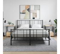 HaoChrymec Comodini 2 Pezzi, Stile Industriale con Struttura Ferro, Legno Rovere Sonoma, Cassettiera Camera da Letto con Piedini Regolabili, 50 x 41 x 65 cm