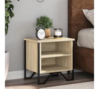HaoChrymec Comodini Camera da Letto 2 Pezzi, Rovere Sonoma con Piano in Legno e Struttura Metallica, Set di Tavolini da Notte Moderni, Comodino Piccolo con Spazio Archiviazione, 40 x 30 x 40 cm