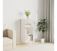 HaoChrymec Credenza Cucina Bassa, Madia Classica in Legno Composito con Piano Espositivo, Mobile Bianco per Soggiorno o Sala da Pranzo, Design Senza Tempo, 34.5 x 32.5 x 90 cm
