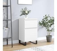 HaoChrymec Credenza Cucina Bassa, Madia Moderna con Legno Ingegnerizzato e Gambe Ferro, Design Senza Tempo, Mobile Bianco per Interni, Madie Moderne Soggiorno, Bianco, 40x35x70 cm