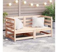 HaoChrymec Divano Angolare da Giardino 2 Pezzi, Legno Pino Massello, Set Giardino Esterno Modulare, Salottino da Giardino o Balcone, 70 x 70 x 67 cm