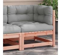 HaoChrymec Divano Angolare da Giardino con Cuscini, in Legno Massello di Abete Douglas, Design Modulare per Set Giardino Esterno, Salottino da Balcone o Patio, Grigio, 70 x 70 x 67 cm