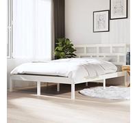 HaoChrymec Letto in Legno Massello di Pino, Testiera Classica, Struttura Robusta con Doglie in Compensato, letto bambina, struttura letto, per Camera da Letto Principale e Ospiti, Bianco, 140x190 cm