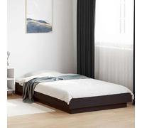 HaoChrymec Letto Singolo Moderno, in Legno Engineering con Doglie, Struttura Resistente, Design Minimalista, single bed, letto bambina, per Camera da Letto e Ospiti, Colore Nero, 100x200 cm