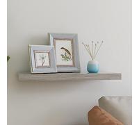 HaoChrymec Mensola a Sospensione, Scaffale da Parete Moderno in MDF Grigio Cemento, Design con Montaggio Invisibile per Soggiorno o Camera, 60 x 23.5 x 3.8 cm