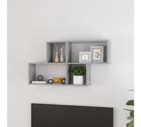 HaoChrymec Mensola da Parete Moderna, Scaffale a Sbalzo in Legno Composito Grigio Cemento, Design Minimalista per Soggiorno o Camera, 100 x 18 x 53 cm