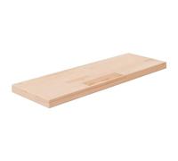 HaoChrymec Mensola in Rovere Massello, Scaffale da Parete Naturale Non Trattato, Ripiano Lineare per Soggiorno o Cucina, Design Minimalista, 60 x 20 x 2.5 cm