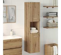 HaoChrymec Mobile da Bagno Pensile in Legno, Design Salvaspazio con Doppia Opzione di Montaggio, Armadietto Medicinali e Pensile Sospeso per Mobili Bagno, Rovere Artisan, 30x30x130 cm