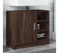 HaoChrymec Mobile Lavabo Effetto Rovere Marrone in Legno, Design Salvaspazio con Vano e Scomparti, Mobile Bagno, Mobiletto Sotto Lavabos Bagnos, Armadietto Da Bagnos, Mobile Base Lavabos, 63x29x55 cm