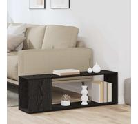 HaoChrymec Mobile TV in Legno Composito con Ripiani Aperti, Design Moderno Salvaspazio, Ideale per Mobili Soggiorno e Credenza Soggiorno, adatto a Salotto e Studio, Nero, 100x24x63 cm