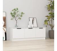 HaoChrymec Mobile TV in Legno Composito con Scomparti e Anta Reversibile, Spazio Contenitivo per Dispositivi Multimediali, Ideale per Mobili Soggiorno e Credenza Soggiorno, Bianco, 102x35x36.5 cm