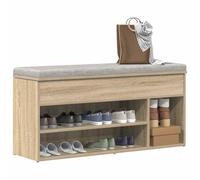 HaoChrymec Panca Portascarpe in Legno Ingegnerizzato, Scarpiera Armadio con Seduta, Porta Scarpe per Ingresso e Camera da Letto, Colore Rovere Sonoma, 102x30.5x45 cm