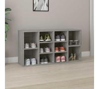 HaoChrymec Panca Portascarpe in Legno Ingegnierizzato, Scarpiera Armadio e Porta Scarpe, Organizer Scarpe per Ingresso e Camera da Letto, Colore Grigio Sonoma, 103 x 30 x 55 cm