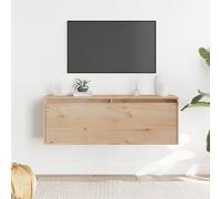 HaoChrymec Pensile Sospeso in Legno Massello di Pino, Mobile da Parete 100x30x35 cm, Scaffalatura per Soggiorno o Camera, Ideale come Mobile TV o Libreria