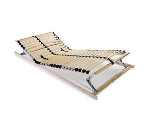 HaoChrymec Rete a Doghe con 28 Doghe in Faggio e Betulla, 7 Zone di Supporto, Testiera Regolabile, Base Letto Ergonomica, rete letto, single bed, per Camera Singola e Giovani, 70x200 cm