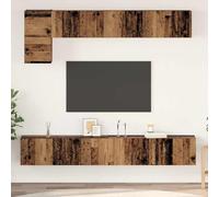 HaoChrymec Set di Mobili TV 5 Pezzi in Legno Ingegnerizzato con Design a Parete, Ideale per Mobili Soggiorno e Credenza Soggiorno, Perfetto come Mobile TV e Madia Soggiorno Moderna, 100x30x30 cm