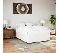 HaoChrymec Struttura Letto, in Similpelle Bianco, con Doglie per Supporto Ottimale, Facile da Pulire, struttura letto, rete letto, per Camera da Letto Principale e Ospiti, Bianco, 140x190 cm