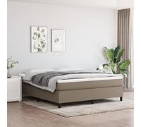 HaoChrymec Struttura Letto Matrimoniale in Tessuto, Morbida, Base con Doglie, Design Moderno, rete letto, letto matrimoniale, per Camera da Letto e Ospiti, Colore Tortora, 160x200 cm
