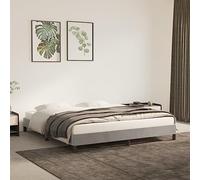 HaoChrymec Struttura Letto Matrimoniale, Velluto Grigio Chiaro, Imbottita Morbida, Base con Doglie in Compensato, Gambe Robuste, rete letto, letto matrimoniale, Grigio Chiaro, 160x200 cm