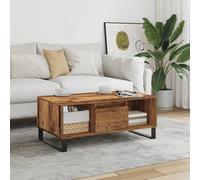 HaoChrymec Tavolino da Caffè in Legno Composito, Effetto Recuperato Rustico, Design Moderno con Piano Spazioso, per Soggiorno o Salotto, 90 x 50 x 36.5 cm