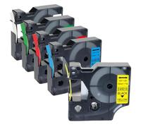 HAOCNC Custodia rigida compatibile con la stampante per etichette LabelManager 160 280 Etichettatrice portatile LM160 Scatola di immagazzinaggio facile da trasportare(5PK Mixed Colors)