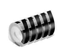 HAOCNC Etichettatrice manuale B90 Stampante per etichette in rilievo 3D Etichettatrice 12965 con nastro adesivo per etichette 3D compatibile con i materiali di consumo della stampante(5PK Black)