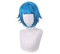 HAODAGE Parrucca sintetica per cosplay da festa in costume anime Jinxs per bambini, Fibra sintetica, Versatile, 20-21 inches / 51-53 cm
