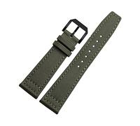HAODEE Cinturini per orologi IWC Pilot Portoghese Portoghese Portofino Nylon Canvas Cinturini per orologi Verde Blu Grigio Nero Cinturini Braccialetti (colore: Verde Scuro-Nero, Dimensioni: 22mm)