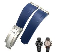HAODEE Cinturino corto in silicone da 20 mm e 21 mm, con fibbia corta, adatto per Rolex Daytona Submariner Rolex Daytona Submariner Rolole OYSTERFLEX Yacht Master, 21mm, agata