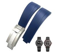 HAODEE Cinturino corto in silicone da 20 mm e 21 mm, con fibbia corta, adatto per Rolex Daytona Submariner Rolex Daytona Submariner Rolole OYSTERFLEX Yacht Master, 20mm, agata