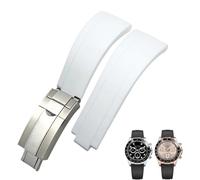 HAODEE Cinturino corto in silicone da 20 mm e 21 mm, con fibbia corta, adatto per Rolex Daytona Submariner Rolex Daytona Submariner Rolole OYSTERFLEX Yacht Master, 20mm, agata