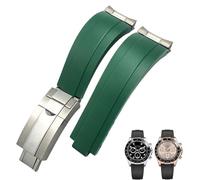 HAODEE Cinturino corto in silicone da 20 mm e 21 mm, con fibbia corta, adatto per Rolex Daytona Submariner Rolex Daytona Submariner Rolole OYSTERFLEX Yacht Master, 21mm, agata