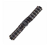 HAODEE Cinturino in ceramica per orologio GUESS Light Plus Bracciale in acciaio inossidabile 23 * 14 mm Cinturini (colore: nero oro rosa, dimensioni: 23-14 mm)