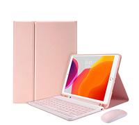 HAODEE Custodia per iPad Air 4 11,9 pollici Custodia magnetica sottile con Bluetooth Touchpad Tastiera Mouse Case (colore: rosa mouse, dimensioni: Air 4 10.9)
