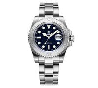 HAODEE Orologio in acciaio inossidabile 200m subacqueo BGW9 Super Luminous Reloj Hombre orologio al quarzo di affari europei e americani, Argento, misura unica