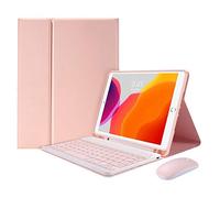 HAODEE Per IPad Air 4 11.9 "Custodia Con Portamatite Bluetooth Mouse Keyboard Case A2072 A2316 A2324 A2325 (colore: Q Pink N mouse, dimensioni: Pro 11 2018 2020)